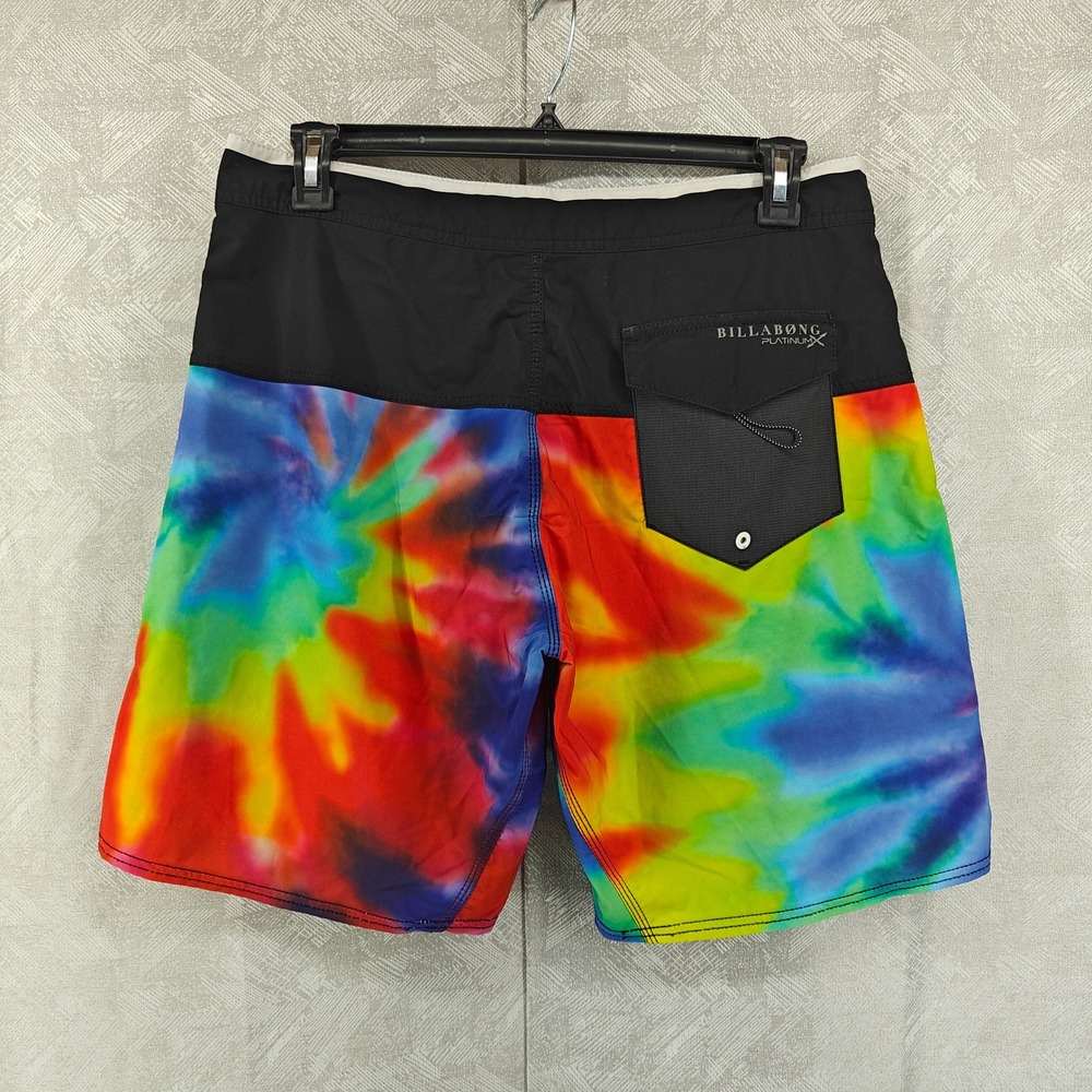Billabong Board Shorts Mens 34 Rainbow Tie Dye Platinum X PX2 Stretch H2 Repel - Picture 2 of 12